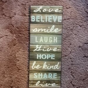 Inspirational Wooden Wall Decor - Brown and White